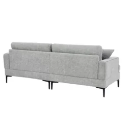 80.7" Modern Upholstered Loveseat Sofa With Metal Legs And 2 Pillows-ModernLuxe 17 80.7" Modern Upholstered Loveseat Sofa With Metal Legs And 2 Pillows-ModernLuxe -Baxton Studio Shop GUEST 4db6c6de b9b9 406e a653 fae1b3a7cd5f