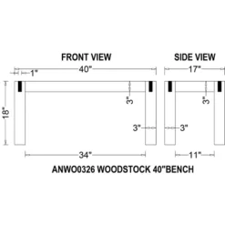 40" Woodstock Acacia Wood With Metal Inset Wide Bench Brushed Driftwood - Alaterre Furniture 11 40" Woodstock Acacia Wood With Metal Inset Wide Bench Brushed Driftwood - Alaterre Furniture -Baxton Studio Shop GUEST 4e0894f8 be5a 48c0 a899 37cac88ec754 1