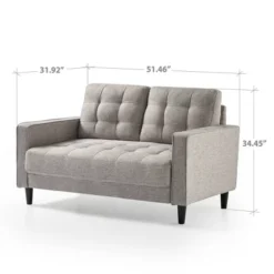 52" Benton Loveseat Sofa - Zinus -Baxton Studio Shop GUEST 4e17f82f b034 433a abea 68097dd03868