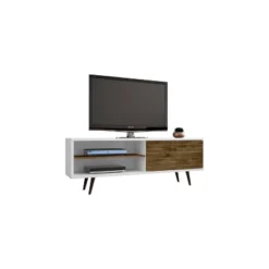 Liberty Panel And TV Stand For TVs Up To 50" White/Brown - Manhattan Comfort 9 Liberty Panel And TV Stand For TVs Up To 50" White/Brown - Manhattan Comfort -Baxton Studio Shop GUEST 4e521a90 530f 44cc aae7 f86a0ae69b16