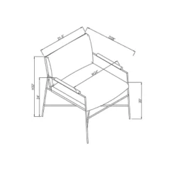 Faux Leather & Metal Accent Chair - Black/Brown - Hearth & Hand™ With Magnolia -Baxton Studio Shop GUEST 4e635009 68d5 4967 b3d3 447b3cfde562