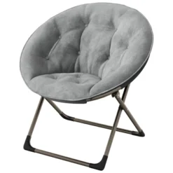 Comfy Oversized Saucer Chair For Adults, Soft Faux Fur Plush Folding Moon Chair, Metal Frame Reading Lounge Chair For Bedroom Living Room Dorm Office 20 Comfy Oversized Saucer Chair For Adults, Soft Faux Fur Plush Folding Moon Chair, Metal Frame Reading Lounge Chair For Bedroom Living Room Dorm Office -Baxton Studio Shop GUEST 4e6962e5 c678 4c3a afb6 e42c3e76eadc