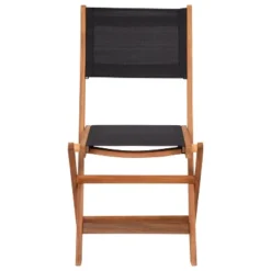 Flash Furniture 2PK All-Weather Acacia Wood Folding Bistro Chairs-Mesh Back/Seat-Natural/Black 19 Flash Furniture 2PK All-Weather Acacia Wood Folding Bistro Chairs-Mesh Back/Seat-Natural/Black -Baxton Studio Shop GUEST 4e7133a2 7405 4518 9dd9 ddec5e5c3cea