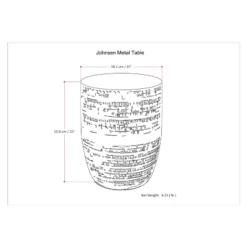 Jean Large Metal Accent Table - WyndenHall -Baxton Studio Shop GUEST 4e9ee5cd 94f8 41f8 818d b821e2fc34f2