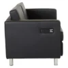 Atlantic Loveseat With Dual Charging Station Black - OSP Home Furnishings
