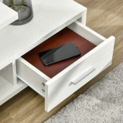 HOMCOM Modern TV Stand For TVs Up To 45", TV Cabinet With Storage Shelf And Drawer, Entertainment Center For Living Room Bedroom, White 8 HOMCOM Modern TV Stand For TVs Up To 45", TV Cabinet With Storage Shelf And Drawer, Entertainment Center For Living Room Bedroom, White -Baxton Studio Shop GUEST 4ed9c487 02a1 4b0f 8e33 1de37f23576e