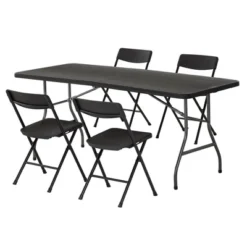 30" Fold-In-Half Blow Molded Folding Table - Room & Joy -Baxton Studio Shop GUEST 4efbd9d9 5c3d 4658 9e75 e3f59d015e41