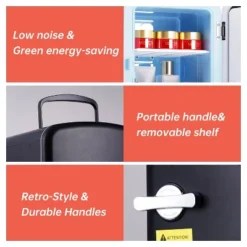 Kenmore 6 Can Mini Refrigerator: Countertop Tiny Fridge For Skincare & Makeup, 40°F Cooling, Black, 0.14 Cu Ft Capacity -Baxton Studio Shop GUEST 4f12a1fc c9f4 4102 947b a3df585bc7e0