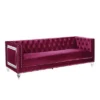 67" Heibero Sofa Burgundy Velvet - Acme Furniture