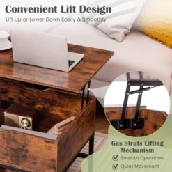 Costway Lift Top Coffee Table Sturdy Metal Frame Storage Table For Living Room Rustic Brown 14 Costway Lift Top Coffee Table Sturdy Metal Frame Storage Table For Living Room Rustic Brown -Baxton Studio Shop GUEST 4f3fd9b0 d8e9 442b a7bd 110a80621f9c