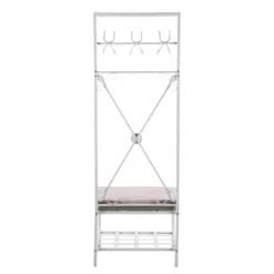 Entryway Hall Tree Bench With Storage Distressed White - Aiden Lane -Baxton Studio Shop GUEST 4f4d0dbf 951e 4440 9492 0f841f23de3b