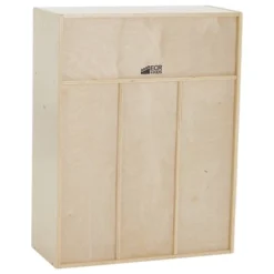 ECR4Kids Streamline 3-Section Toddler Coat Locker, Kids Furniture, Natural -Baxton Studio Shop GUEST 4f622a49 c360 4d00 8faa cc4af72312d8