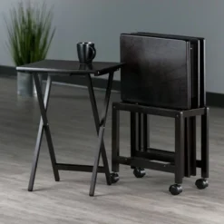 5pc Allen Snack Table Set Coffee - Winsome Wood -Baxton Studio Shop GUEST 4fe037f0 f632 444d ad71 dca26ac8def3