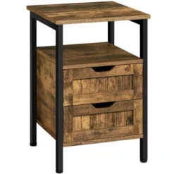 Yaheetech Wooden Bedside Table End Table With Open Shelf For Bedroom Living Room -Baxton Studio Shop GUEST 5090019e c30d 4356 bed1 1232b761df2f