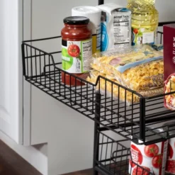 Honey-Can-Do 3 Tier Kitchen Cart With Pull-Out Baskets -Baxton Studio Shop GUEST 50cafd11 1df8 49b3 9775 2ee4d9f434a1