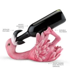 True Flamingo Polyresin Wine Bottle Holder Set Of 1, Pink, Holds 1 Standard Wine Bottle, Pink -Baxton Studio Shop GUEST 5124c24d b482 4733 becf 3b6cfa88dc43