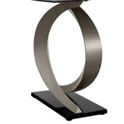 58" Gleneagles Modern Rectangle Glass Top Dining Table Gray/Champagne/Black - HOMES: Inside + Out -Baxton Studio Shop GUEST 5134a2fa 4628 46e5 92d7 b6d09faf2cd3