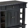 Americana Kitchen Island With Wood Top Black - Home Styles