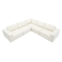 116"W Modular L Shaped Sectional Sofa, Luxury Floor Couch Set, 5 Piece Free Combination Sofa 4S - ModernLuxe -Baxton Studio Shop GUEST 517bad97 a2e1 443b b960 f74ceb8474dc