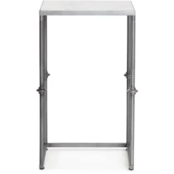 Berlin Solid Marble Side Table White - Finch -Baxton Studio Shop GUEST 518566c6 ad95 4ec5 8ccf 69638baff81a