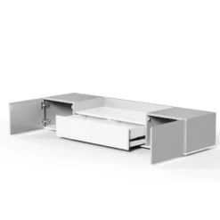 Modern TV Stand For 70" TV With Large Storage And Magnetic Doors, White - ModernLuxe 18 Modern TV Stand For 70" TV With Large Storage And Magnetic Doors, White - ModernLuxe -Baxton Studio Shop GUEST 51a9359c 0492 435f a7de 9f53d0a6995e