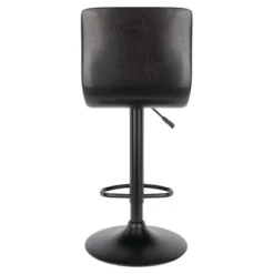 Holly Air Lift Adjustable Stool L Shape Backrest Espresso/Black - Winsome -Baxton Studio Shop GUEST 51b088c8 8c2f 44cf b0e3 cd8df2778ba1