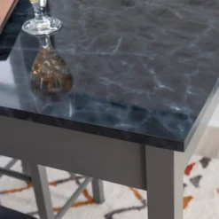 5pc Lancer Faux Marble Tavern Set - Linon 31 5pc Lancer Faux Marble Tavern Set - Linon -Baxton Studio Shop GUEST 51c9409d dc86 42d5 8e4f bb5ef9122405