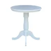 30" Round Top Pedestal Counter Table White – International Concepts