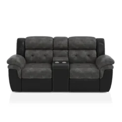 Melio Loveseat With 2 Powered Recliners Gray/Black - HOMES: Inside + Out -Baxton Studio Shop GUEST 51e82c84 bbd8 4e62 ac70 b80d07792774