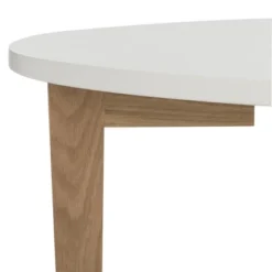 Woodruff Oval Coffee Table - White/Oak - Safavieh -Baxton Studio Shop GUEST 520ff826 5565 435e 9951 fafbc1ac9a63