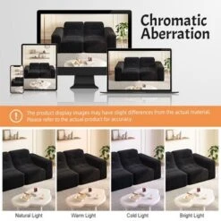 ModernLuxe Modular Sectional Sofa, DIY Sparkling Chenille Upholstered Tufted Sofa Couch, 3-Seat/5-Seat With Ottoman, No Assembly -Baxton Studio Shop GUEST 52684d01 afac 4a3f 9bd8 ee5fa280022c