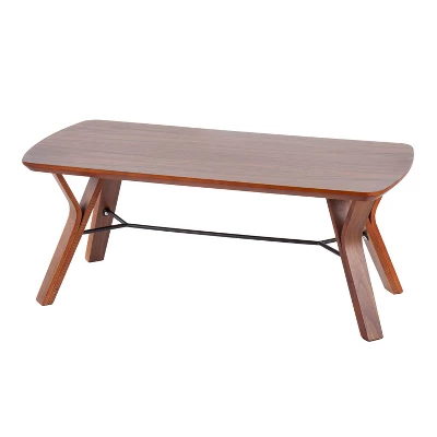 42" Folia Bench Wood/Walnut - LumiSource 2 42" Folia Bench Wood/Walnut - LumiSource - Image 2