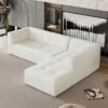 112.2"W Modern Minimalist L-Shaped Sofa, Chenillie Upholstered Modular Free Combination Sofa Set - ModernLuxe