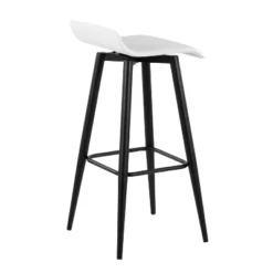 Set Of 2 Ale Faux Leather/Steel Barstools Black/White - LumiSource -Baxton Studio Shop GUEST 52b040c8 f2b4 4805 aeea 3ecf388f29f1