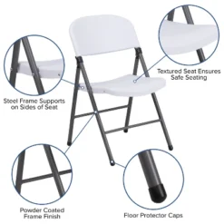 Flash Furniture 2 Pack HERCULES Series 330 Lb. Capacity Plastic Folding Chair With Charcoal Frame 15 Flash Furniture 2 Pack HERCULES Series 330 Lb. Capacity Plastic Folding Chair With Charcoal Frame -Baxton Studio Shop GUEST 52e3a0e3 6c28 4688 99f8 b25c52dc38c0