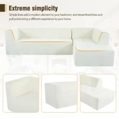 112.2"W Modern Minimalist L-Shaped Sofa, Chenillie Upholstered Modular Free Combination Sofa Set - ModernLuxe -Baxton Studio Shop GUEST 5308ad89 bded 41a3 b036 c791f5de3c5c