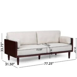 Sofia Mid-Century Modern Upholstered 3 Seater Sofa - Christopher Knight Home -Baxton Studio Shop GUEST 533a6fa8 4b9d 4480 9b50 bd6387816ee9