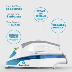 SteamFast 710 Mini Steam Iron: Travel Garment Iron With Folding Handle, 800W, Aluminum Soleplate, 2-Year Warranty 8 SteamFast 710 Mini Steam Iron: Travel Garment Iron With Folding Handle, 800W, Aluminum Soleplate, 2-Year Warranty -Baxton Studio Shop GUEST 53832153 9709 49c2 beb0 82dbe71d1469