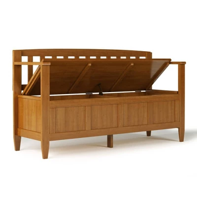 48" Riverside Solid Wood Entryway Storage Bench - Wyndenhall 13 48" Riverside Solid Wood Entryway Storage Bench - Wyndenhall - Image 13