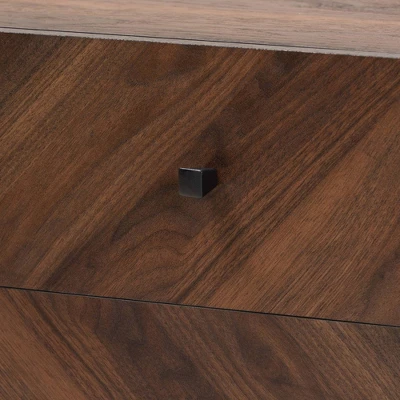 Hartman Wood TV Stand For TVs Up To 60" Walnut Brown - Baxton Studio 9 Hartman Wood TV Stand For TVs Up To 60" Walnut Brown - Baxton Studio - Image 9