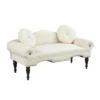 2-Seater Sofa Loveseat Velvet Upholstered Couch With 2 Pillows - ModernLuxe