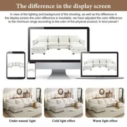 Modular Sofa With 2 Storage Ottomans, U-shaped Sofa Couch, Freely Transformable, Beige/Gray/Blue-ModernLuxe 21 Modular Sofa With 2 Storage Ottomans, U-shaped Sofa Couch, Freely Transformable, Beige/Gray/Blue-ModernLuxe -Baxton Studio Shop GUEST 53c60c34 7b8b 41a6 b175 775ef1c30ffe