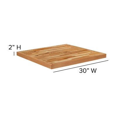 Flash Furniture Square Butcher Block Style Table Top 3 Flash Furniture Square Butcher Block Style Table Top - Image 3