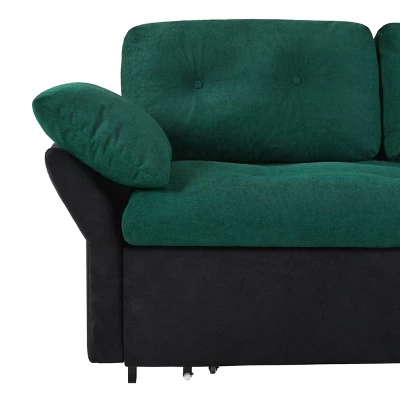 74.01" Chenille Convertible Pull Out Loveseat Sofa Bed With Thicked Cushions And Side Storage, Queen Size Sofa Bed 14 74.01" Chenille Convertible Pull Out Loveseat Sofa Bed With Thicked Cushions And Side Storage, Queen Size Sofa Bed - Image 14