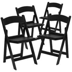 Flash Furniture Hercules™ Folding Chair - Resin– 4 Pack 1000LB Weight Capacity Event Chair -Baxton Studio Shop GUEST 5410e30a f10d 4db5 8a0b ef0342c7d605