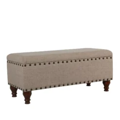 Large Storage Bench With Nailhead Trim - HomePop -Baxton Studio Shop GUEST 5430572a 5866 49b5 bc31 4ba957e06ad5