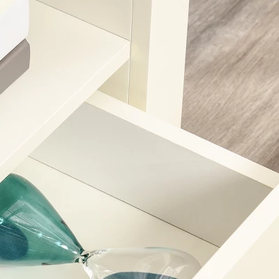 HOMCOM Corner TV Stand Up To 50", Entertainment Center TV Console Table With Drawers And Open Storage Compartment For Living Room, White 4 HOMCOM Corner TV Stand Up To 50", Entertainment Center TV Console Table With Drawers And Open Storage Compartment For Living Room, White - Image 4