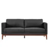 Clyde Linen Upholstered Sofa Charcoal Gray - Inspire Q