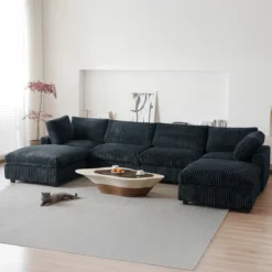 WJShome Cloud Couch Modular Sectional Sofa,157" Oversized U Shaped Couch With Ottoman,6 Seater Convertible Sofa For Living Room 7 WJShome Cloud Couch Modular Sectional Sofa,157" Oversized U Shaped Couch With Ottoman,6 Seater Convertible Sofa For Living Room -Baxton Studio Shop GUEST 54f0ddd6 a58a 4643 a9ff e4b76f64c54a 1