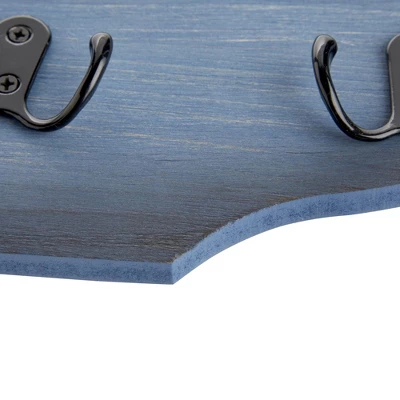 Okuna Outpost Whale Tail Wall Hook For Nursery, Coat Rack With 3 Hooks, Nautical Home Decor (15.5 X 6.75 X 1 In, Blue) 6 Okuna Outpost Whale Tail Wall Hook For Nursery, Coat Rack With 3 Hooks, Nautical Home Decor (15.5 X 6.75 X 1 In, Blue) - Image 6